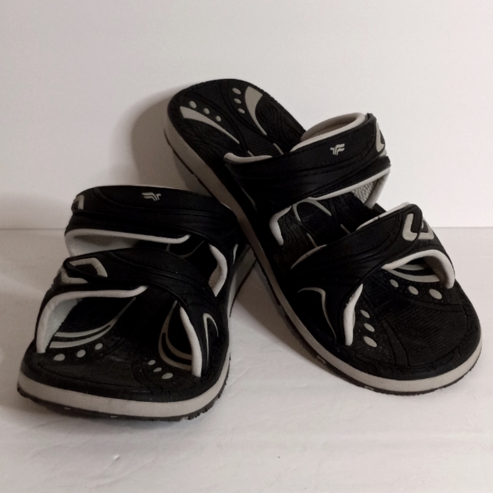 GOLD PIGEON Size EU 41.   Men’s Sz 8/Women's Sz 9.5 Slide Sandals.Blk/Wht.